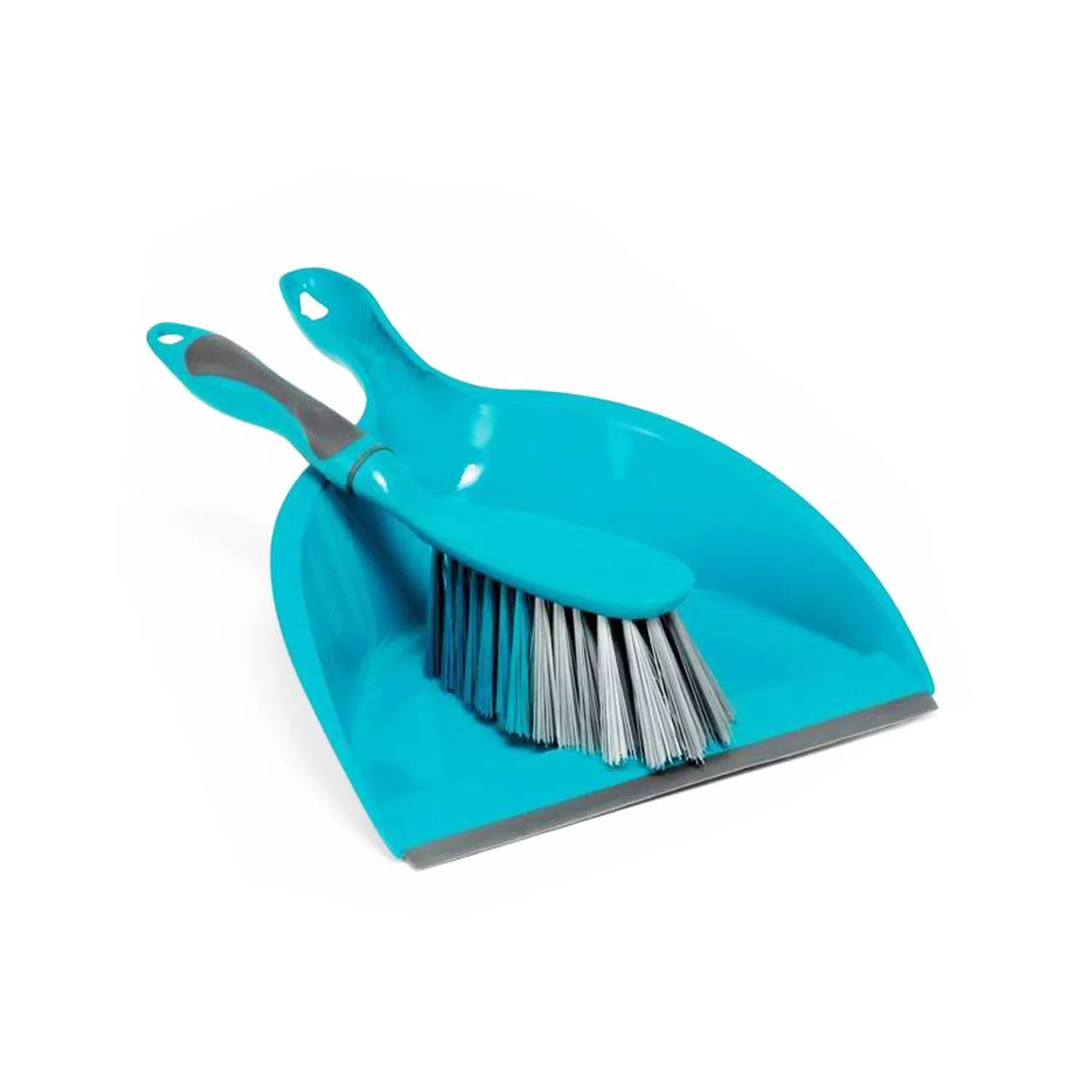 Broom and Dustpan Sets Iron Handle Broom TPR Grip 3 Piece Pole