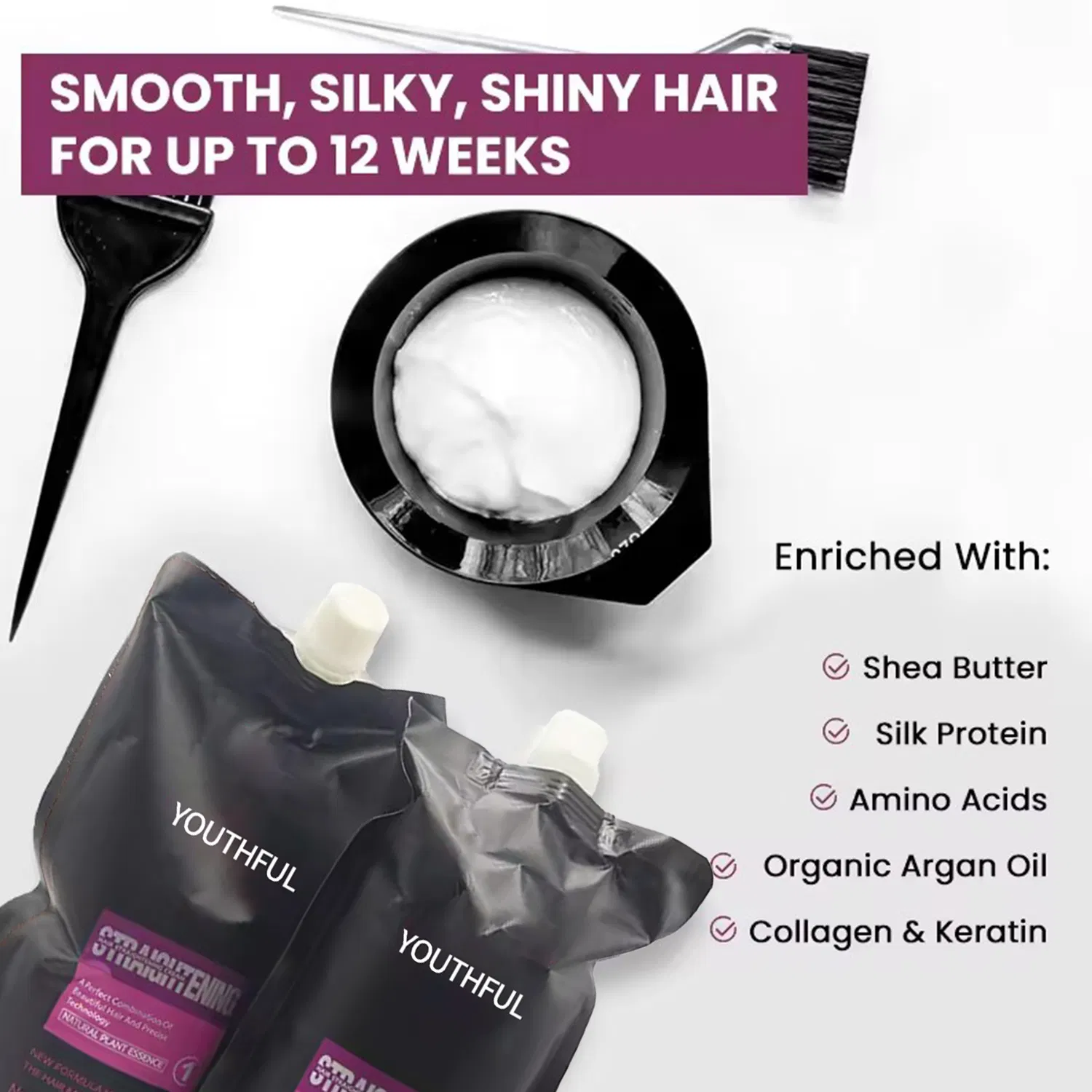 Hot Selling Professional No Harm to Hair Straightening Cream