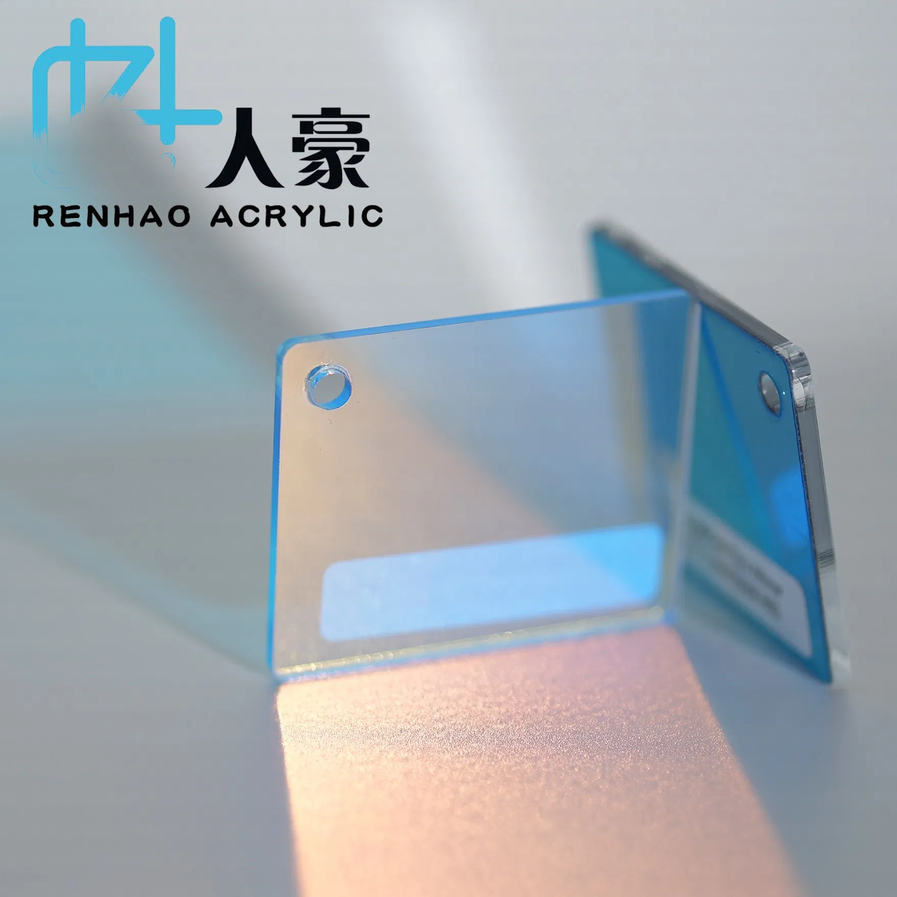 Renhao Blue Mirror Acrylic Panels for Signage, Architectural Models