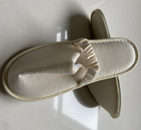 Wholesale Waffle Fabrics Cotton Women Hotel Slipper for Hotel SPA Airline