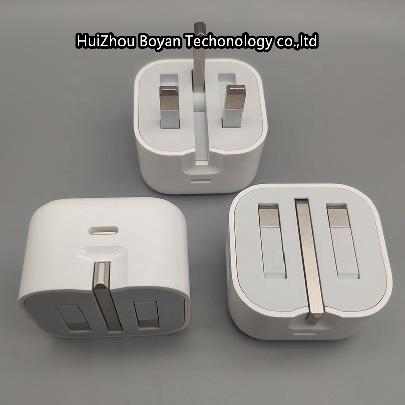 Original Foldable UK Adapter 20W Type-C Charger with 3 Pin