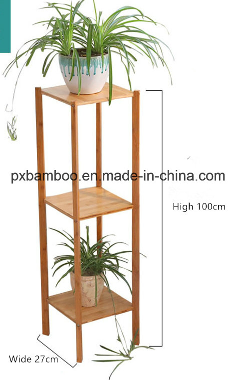 Indoor Bamboo Shelf for Flower Racks and Plant Shelf