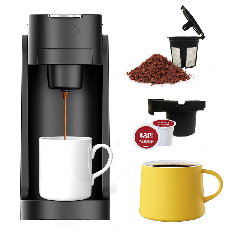 Retro Mini Capsule Coffee Machine - Automatic Home Brewing for Italian Espresso & American