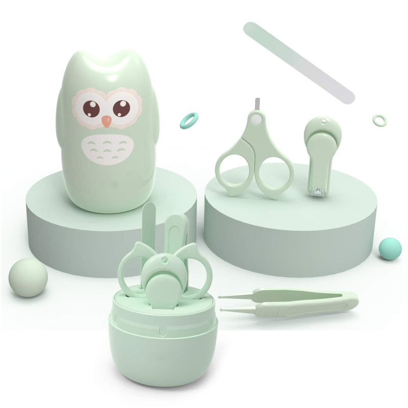 2025 Wholesale Baby Nail Clippers, 4-in-1 Safe Baby Nail Kit with Cute Case, Clipper, Scissors, Tweezers