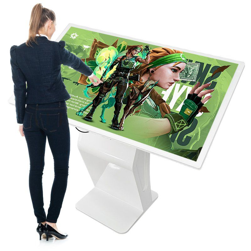 Cheap Interactive Screen Player Advertising Display Information Smart Multi Touch Horizontal Self Service Wayfindeing Kiosk