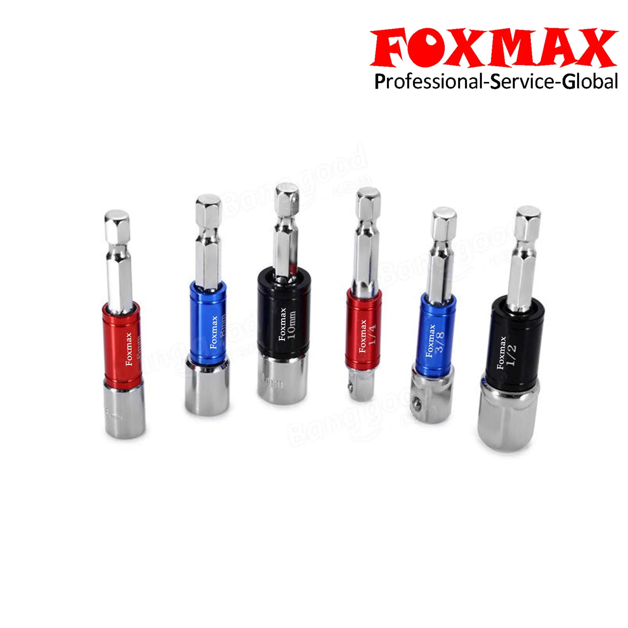 Professional 6-Piece Nutdriver and Adapter Set for Versatile Use