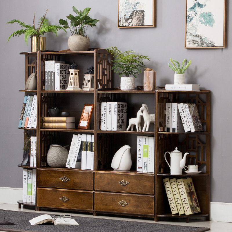 Customized Bamboo Wooden Cabinet Kitchen Bathroom Accessories Flower Storage Shelf