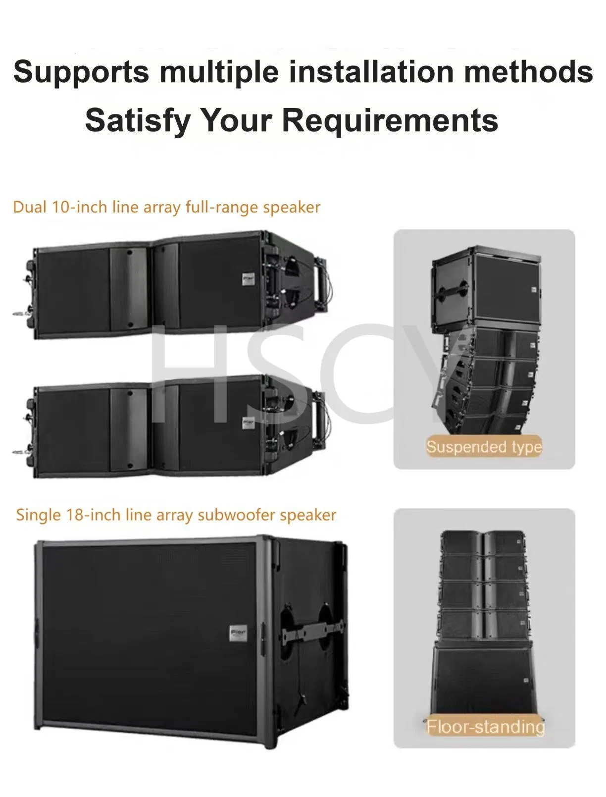 dual 10 Inch Line Array System Passive Indoor Outdoor Show PRO Audio Sound System