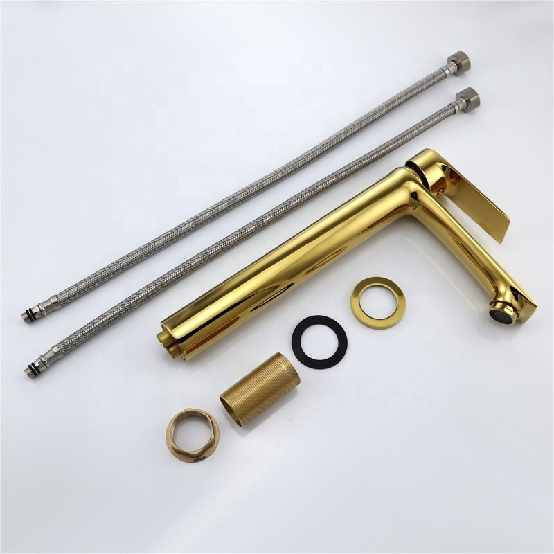 Luxury Rose Gold Faucets Golden Water Taps for Bathroom Basin Sink