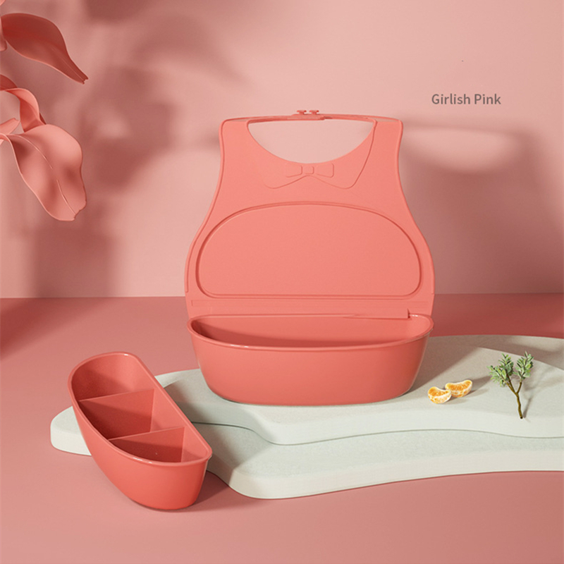 Factory Supply Attractive Price Plate Set Baby Wholesale Silicone Detachable Baby Bib