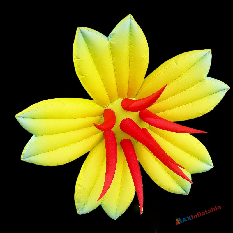Illuminated Inflatable Flower Decoration with Colorful LED Lights
