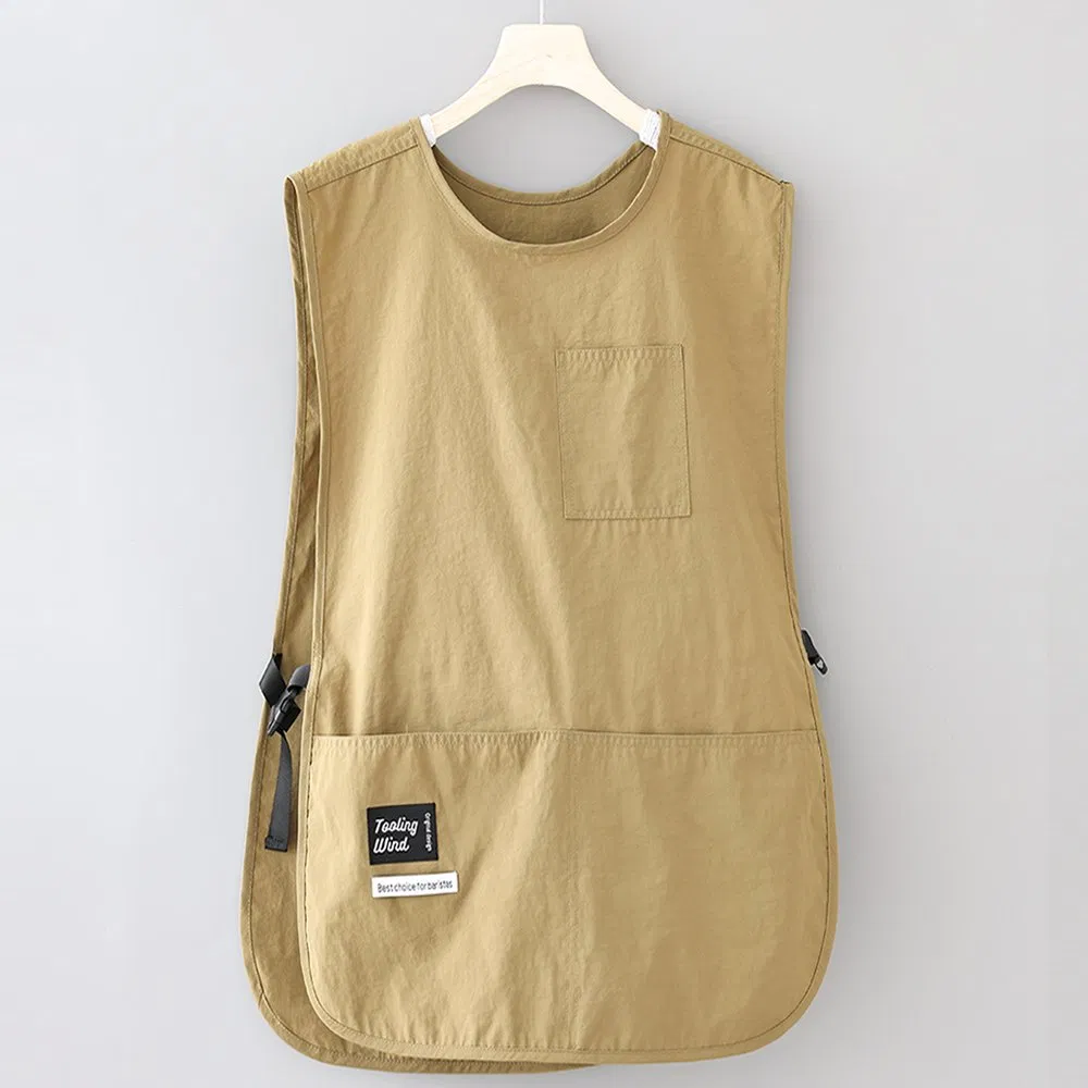 Thicken Oxford Work Tool Aprons Kitchen Chef Apron with Pockets for Restaurant Coffee Shop Gardening