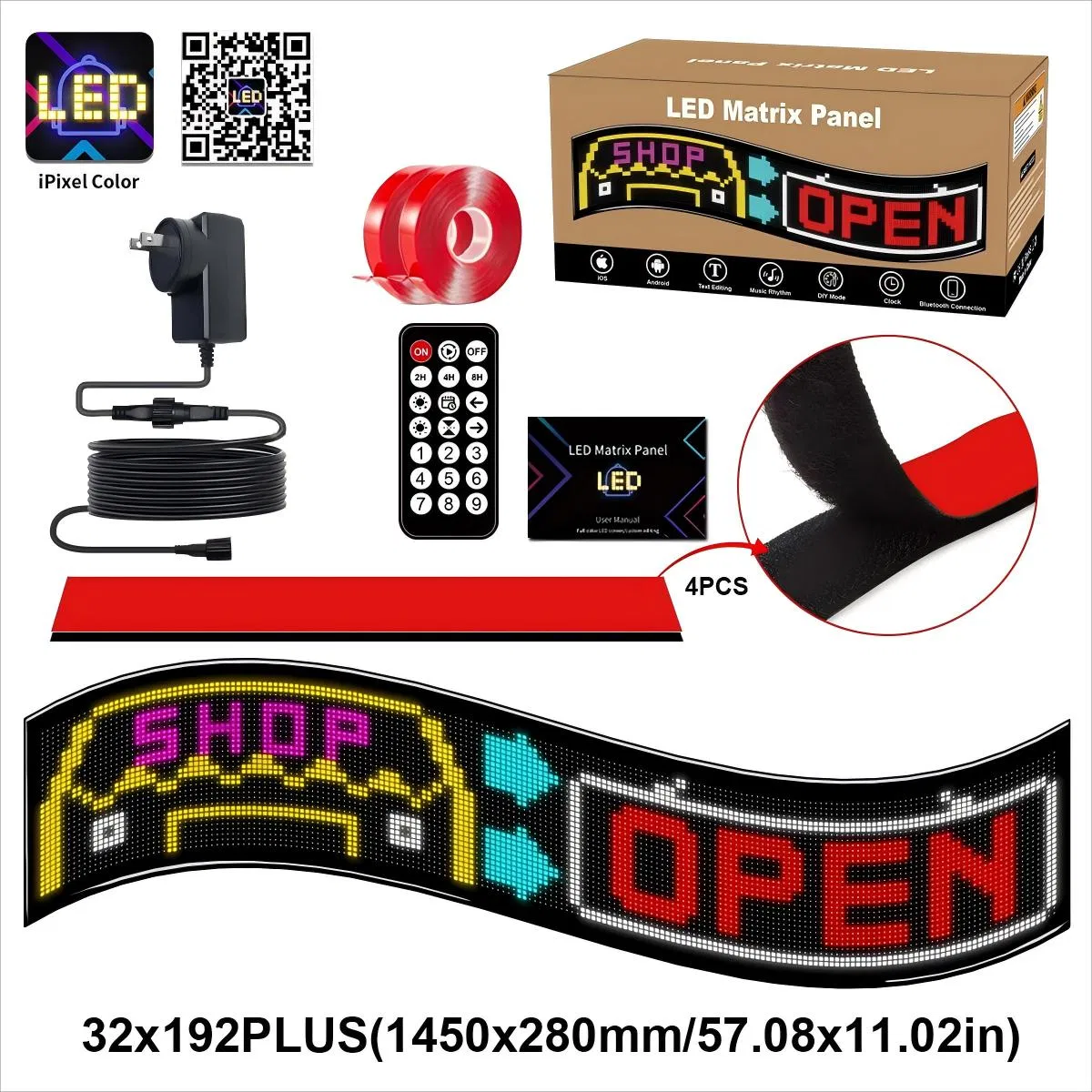 Double Line LED Matrix Display Scrolling Panel 75.59*11.02inch