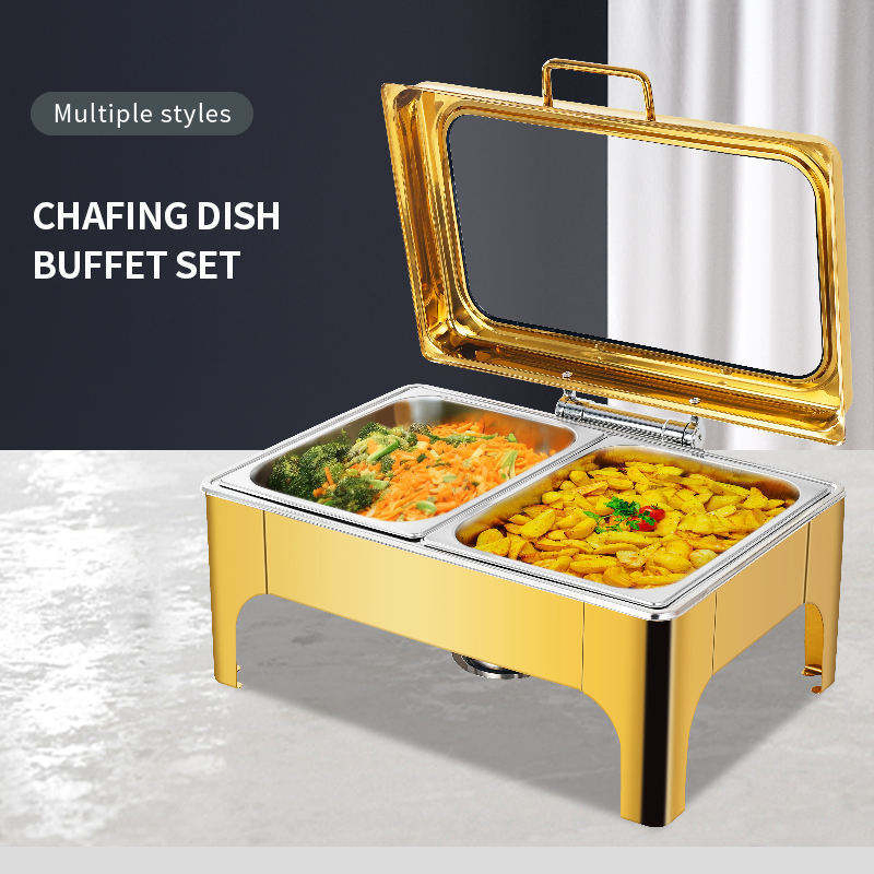 Portable Stainless Steel Chafing Dish Buffet Server Ideal for Outdoor Catering Events