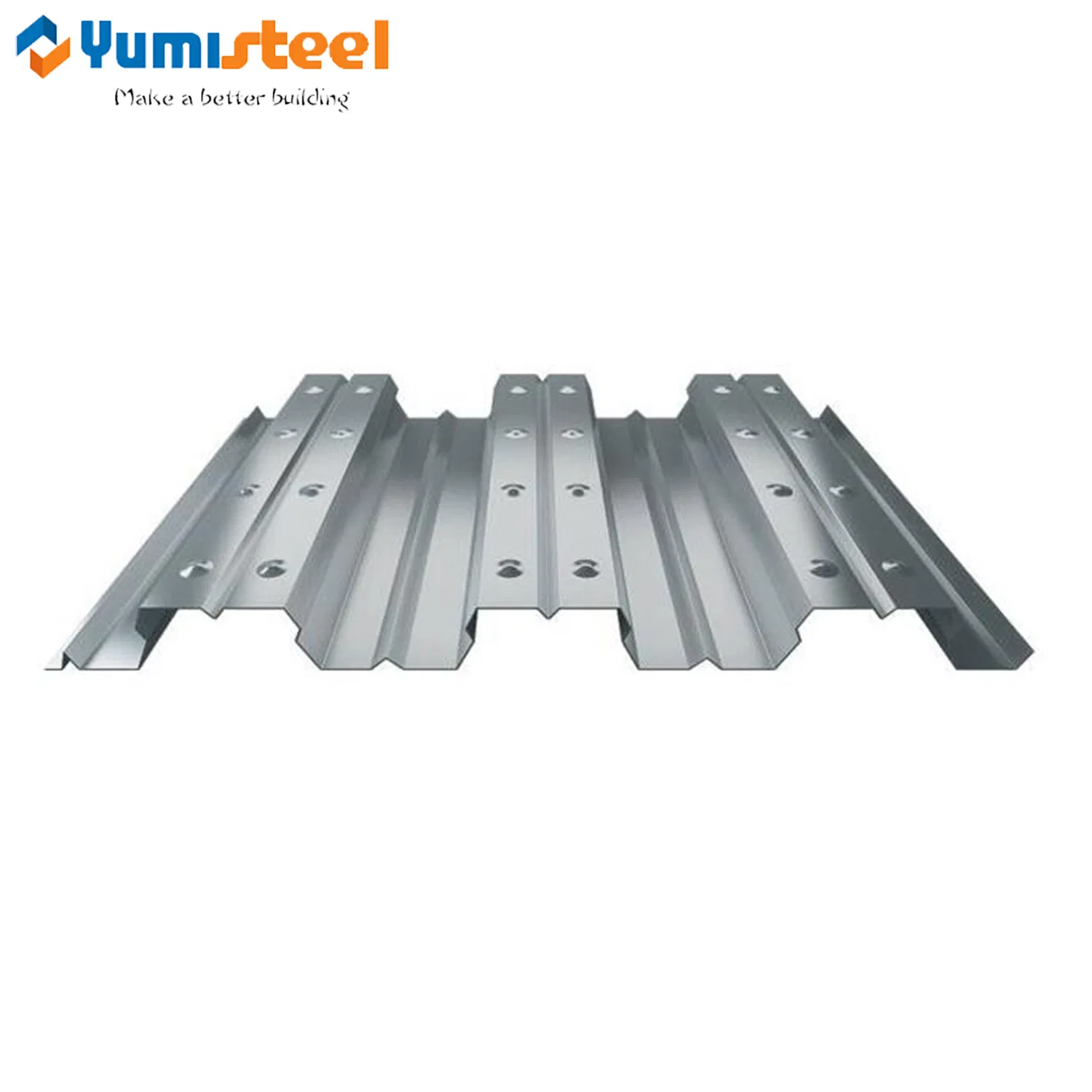 Builidng Support Galvanized Floor Slap Corrugated 1.0mm Decking Steel Sheet