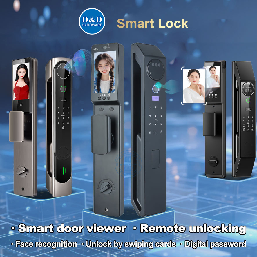Smart Remotely Finger Print Security Doorbell Alarm Function Password Fingerprint Door Lock