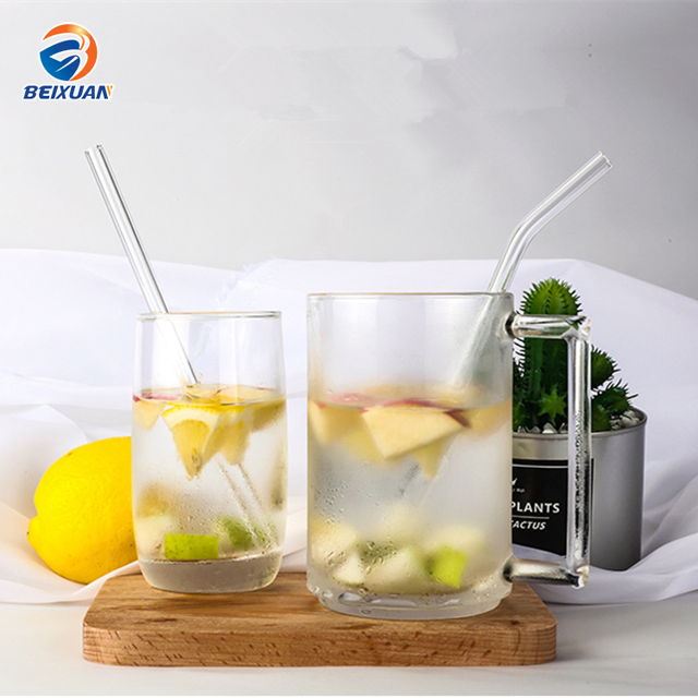 High Borosilicate Glass High Temperature Resistance Curved Glass Straw