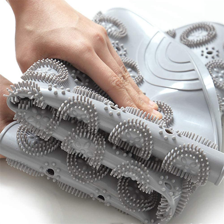 Washable Non Slip Soft Massage Silicone Bathtub and Shower Mat