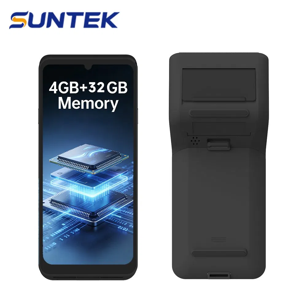 POS Machine 2GB+16GB Android 15.0 Gms Smart Terminal 2D Barcode Scanner Suntek Handheld POS for Fiscal Cash Register