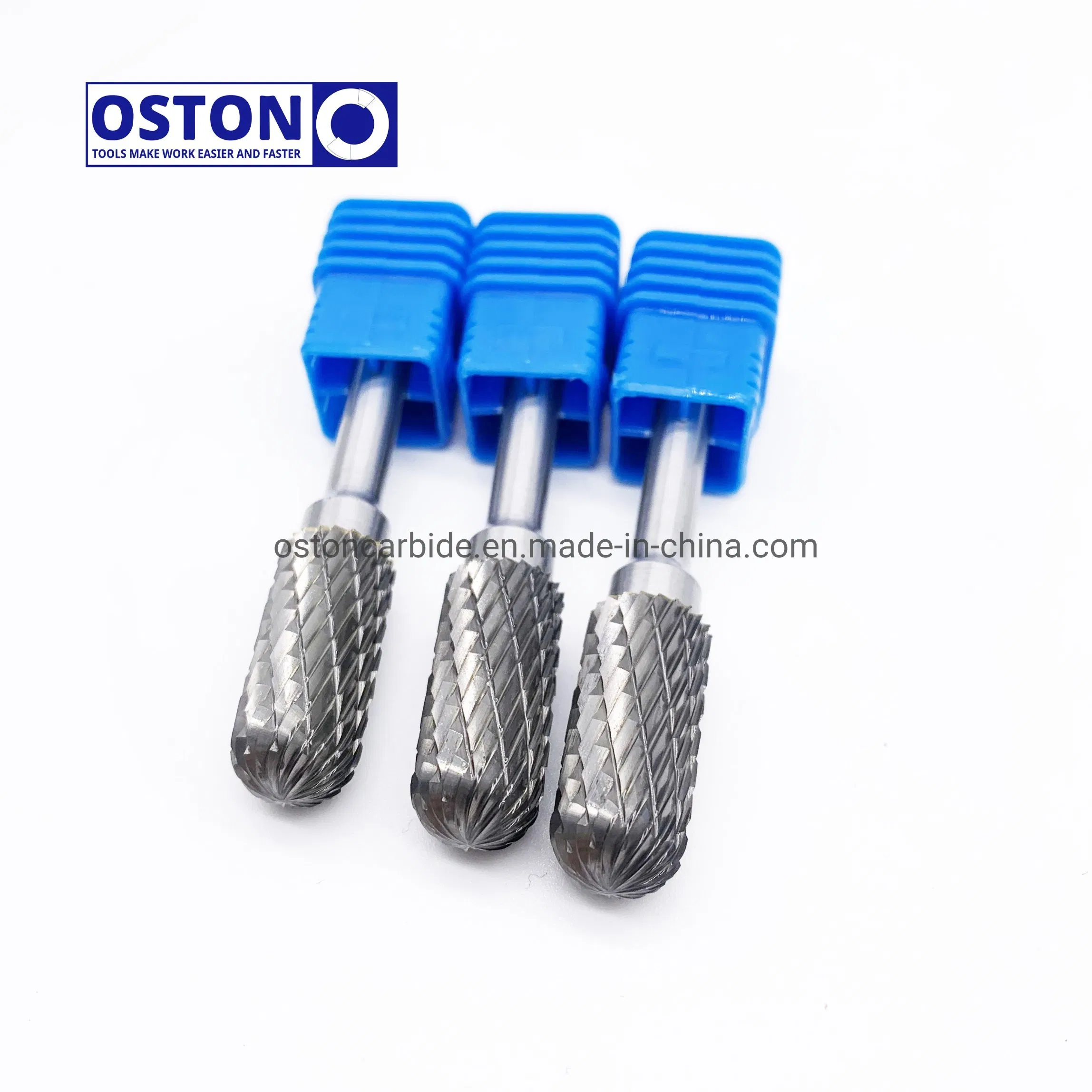 C1020X06 C Type Customized Tool Parts Cylinder Shape with Radius End Double Cut Rotary Bur Rotary Files Cemented Tungsten Carbid