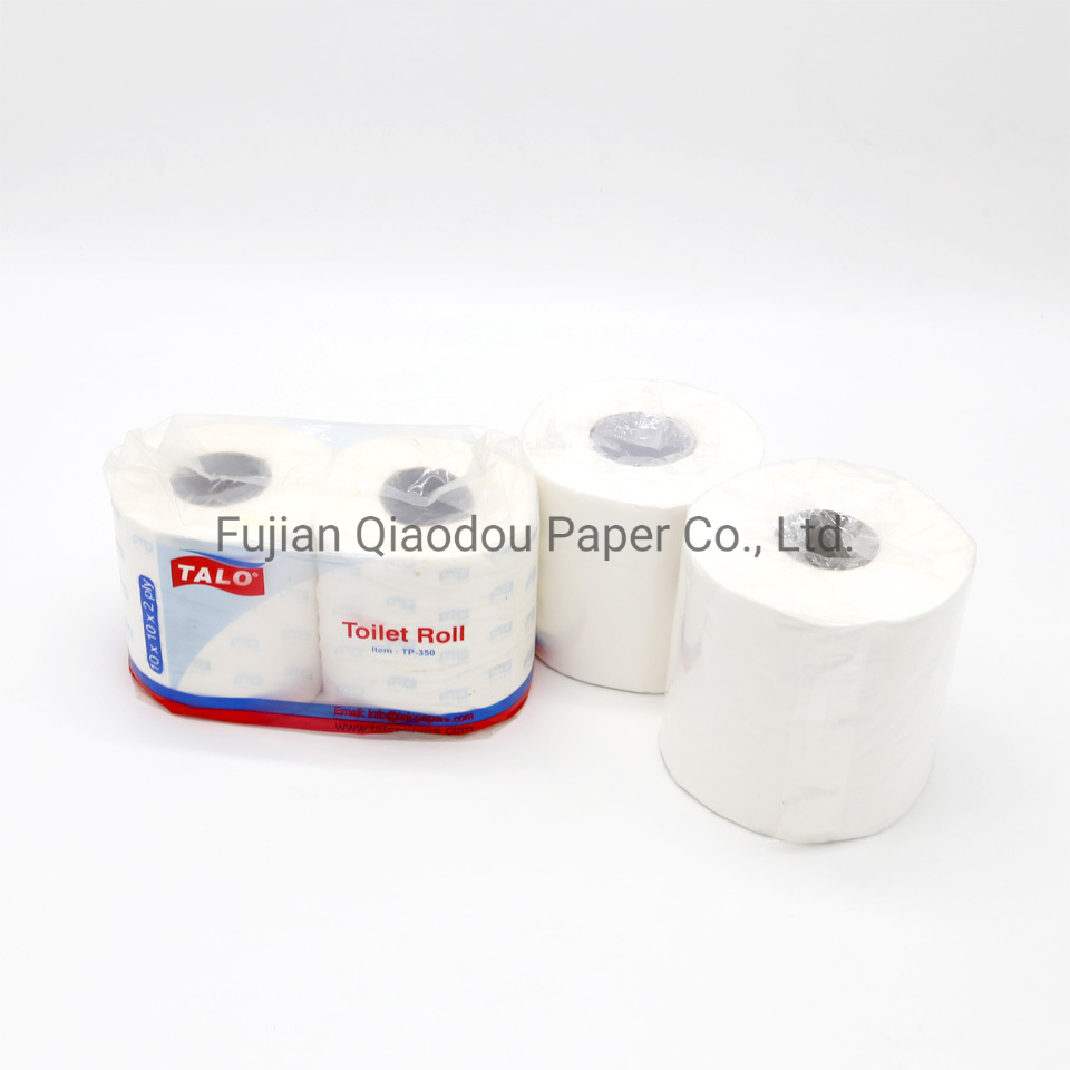 Individual Packing 2 Ply Virgin Wood Pulp Smooth Strong Toilet Roll