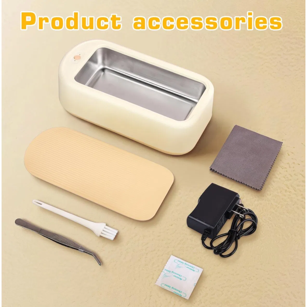 Large-Capacity Portable Ultrasonic Cleaner for Jewelry Glasses