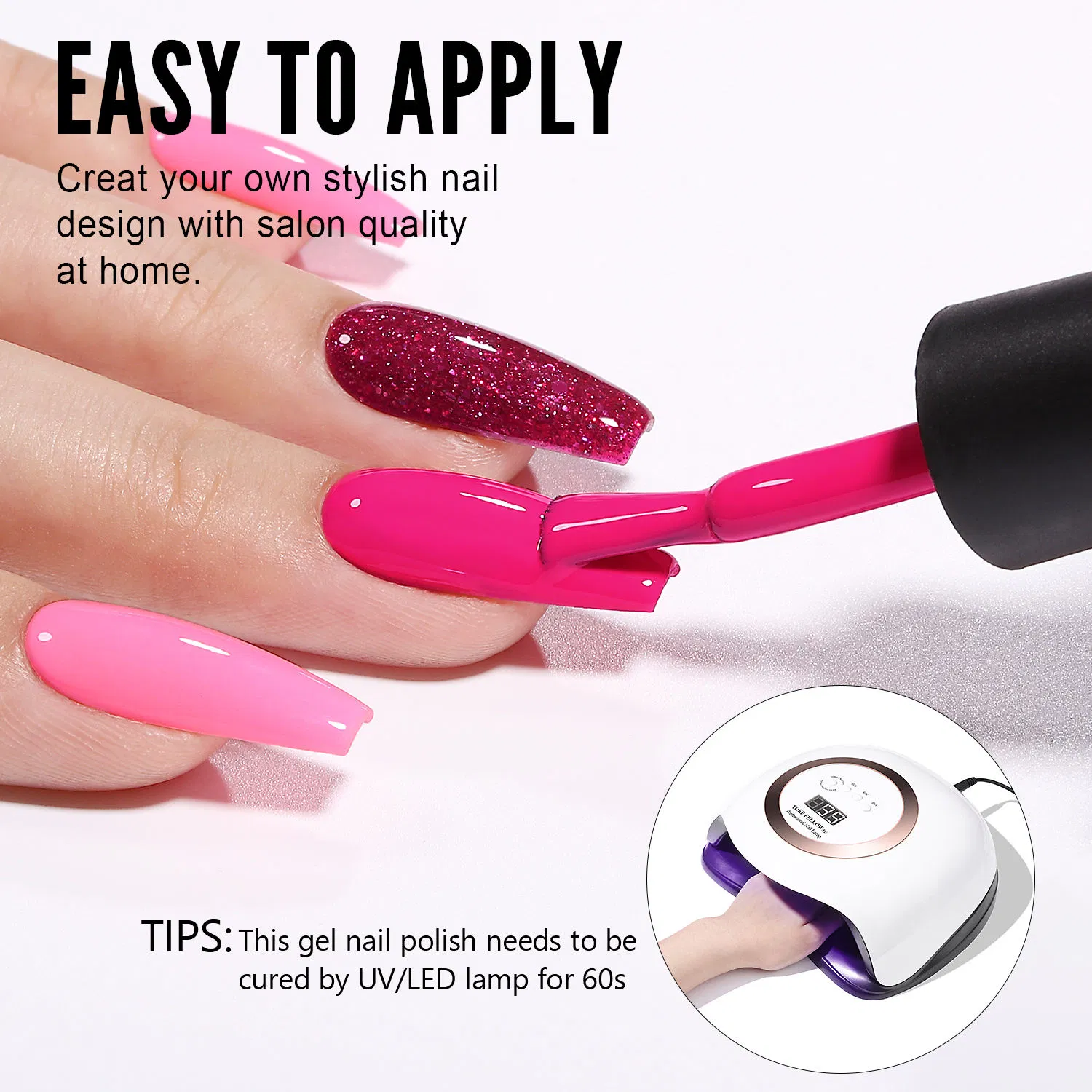 Wholesale High Quality Vivid Semi-Permanent Red UV Colors Gel Polish