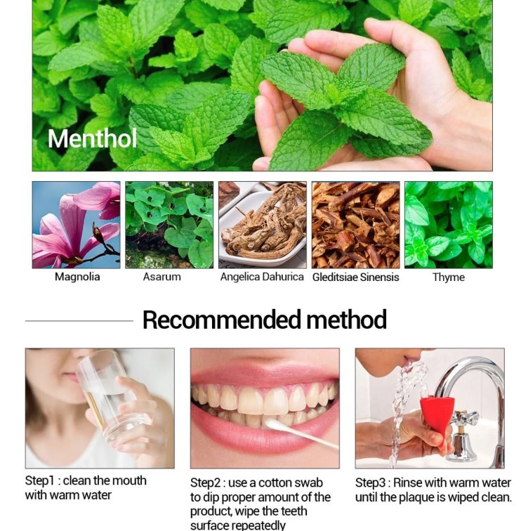 Online Wholesale and Retail Herbal Ingredients Oral Care Tooth Whitening Stain Removal Brighten Odor Reduce Teeth Whitening Essence Serum