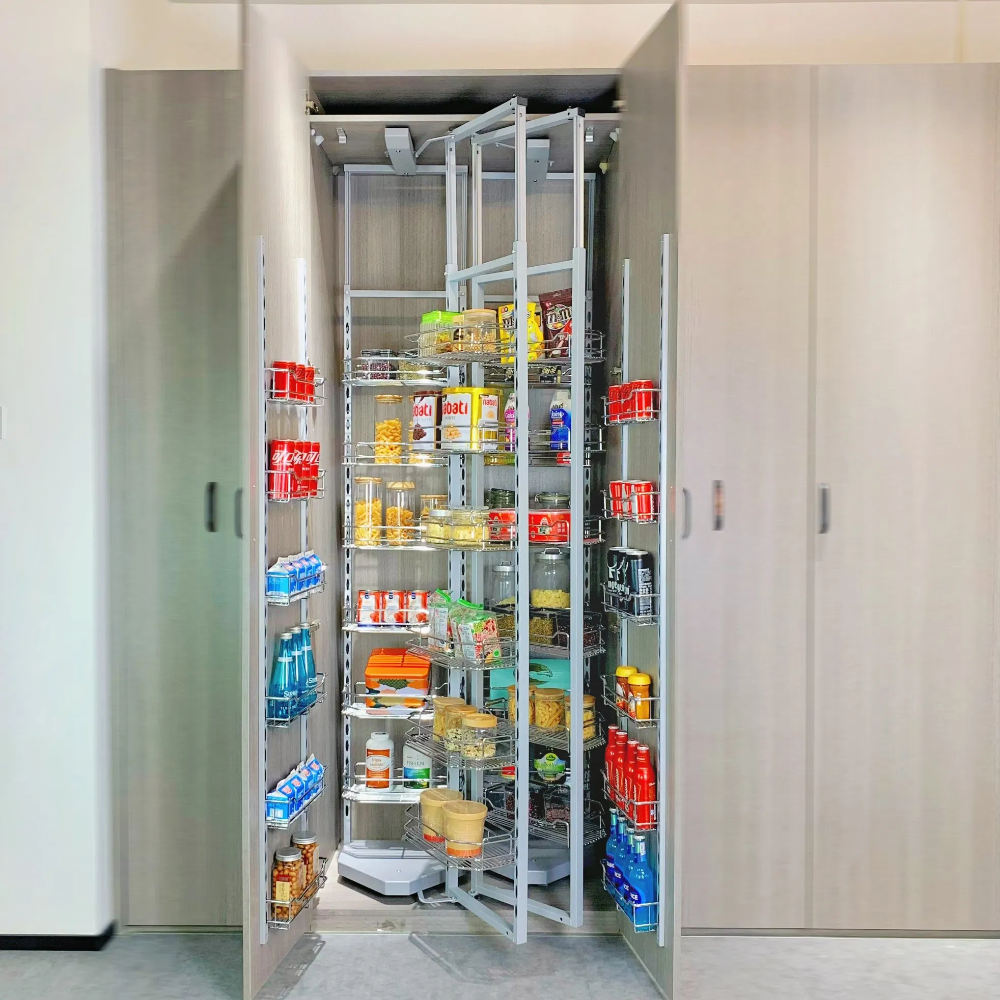 Wire Rack Larder Organizer Kitchen Pantry Unit Food Snacks Drinks Baskets Shelf