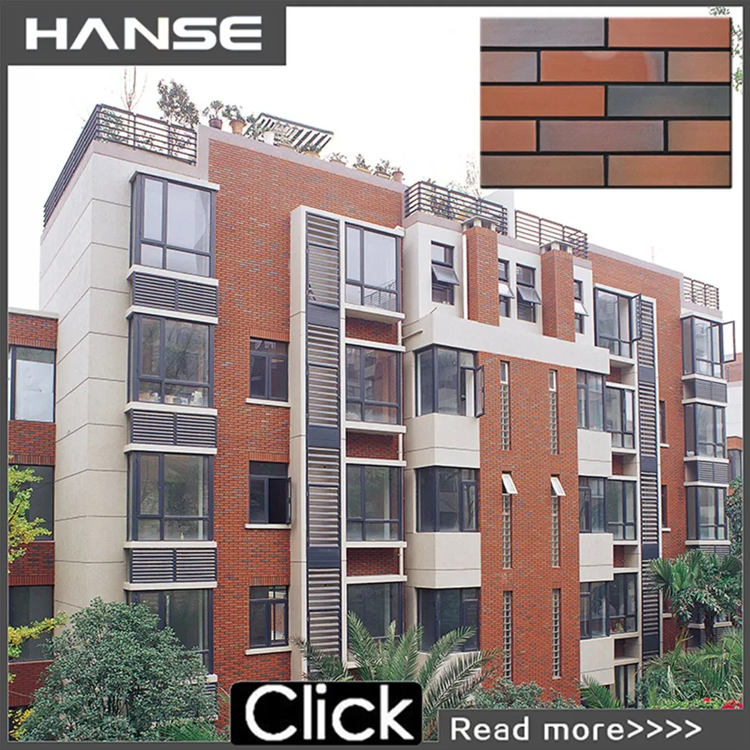 Hot Sale Decorative Exterior Textured Red Acid Proof Cheap Red Clay Brick Outdoor Tile Exterior Wall Cladding Tile