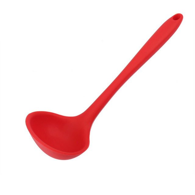 Silicone Rubber Baby Soup Spoon Salad Spoon for Kitchenware