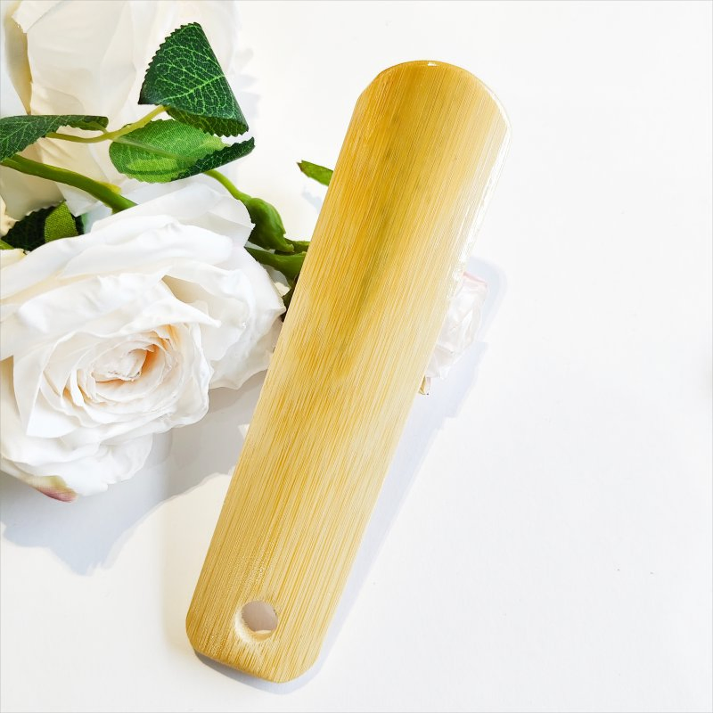 Customizable Eco-Friendly Short Handle Smooth Wooden Shoe Horn Shoe Helper