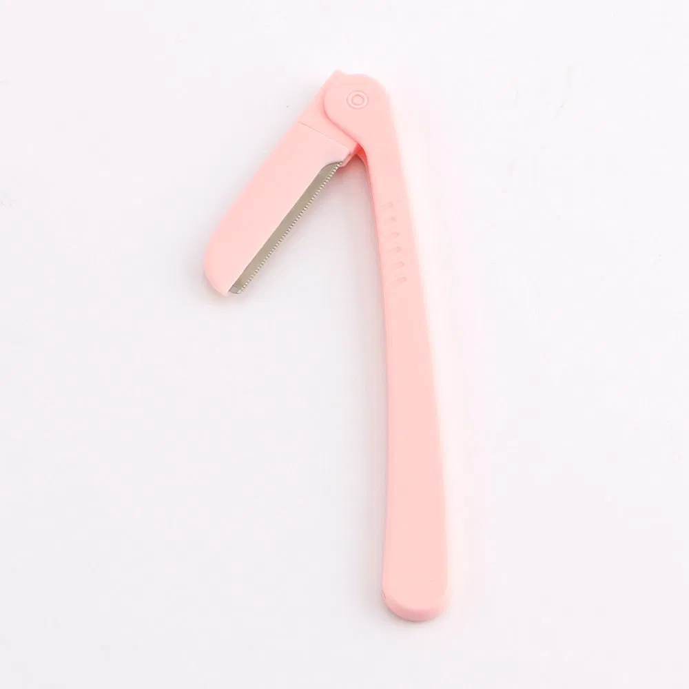 Folding Handle Women Eyebrow Trimmer Stainless Steel Blade Makeup Tool Eyebrow Razor