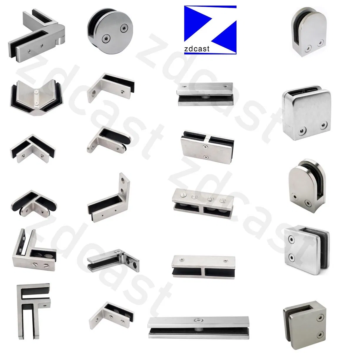 Modern Design Balustrades Handrails Stainless Steel Railing Glass Clamp