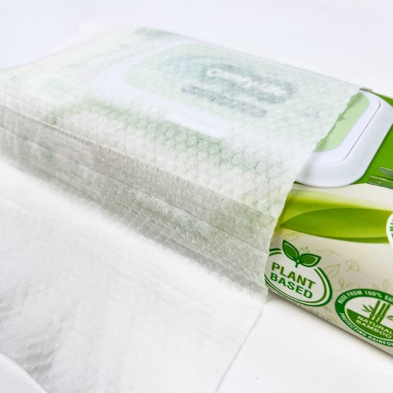 Disposable Plant-Based Cleaning Wipes with Natural Bamboo Large Sheet Wipes