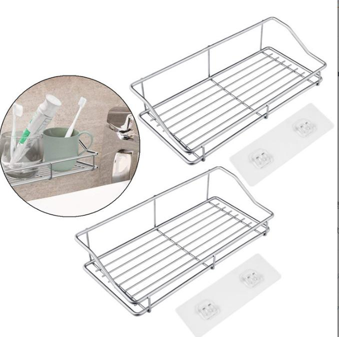 Bathroom Stainless Steel Wall Mounted Shower Corner Caddy Shelf Basket Storage Rack