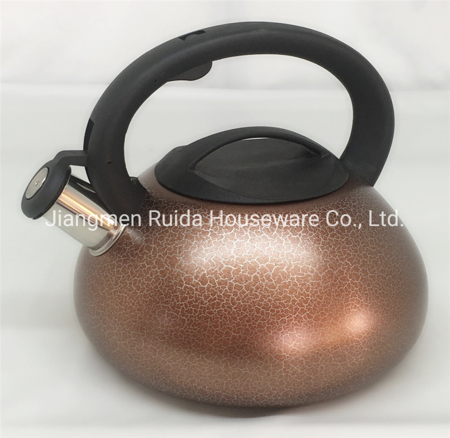 Kitchenware 3.0 Liter Stainless Steel Kettles Teapot with Colorful Painting or Mirror Polishing of Body 