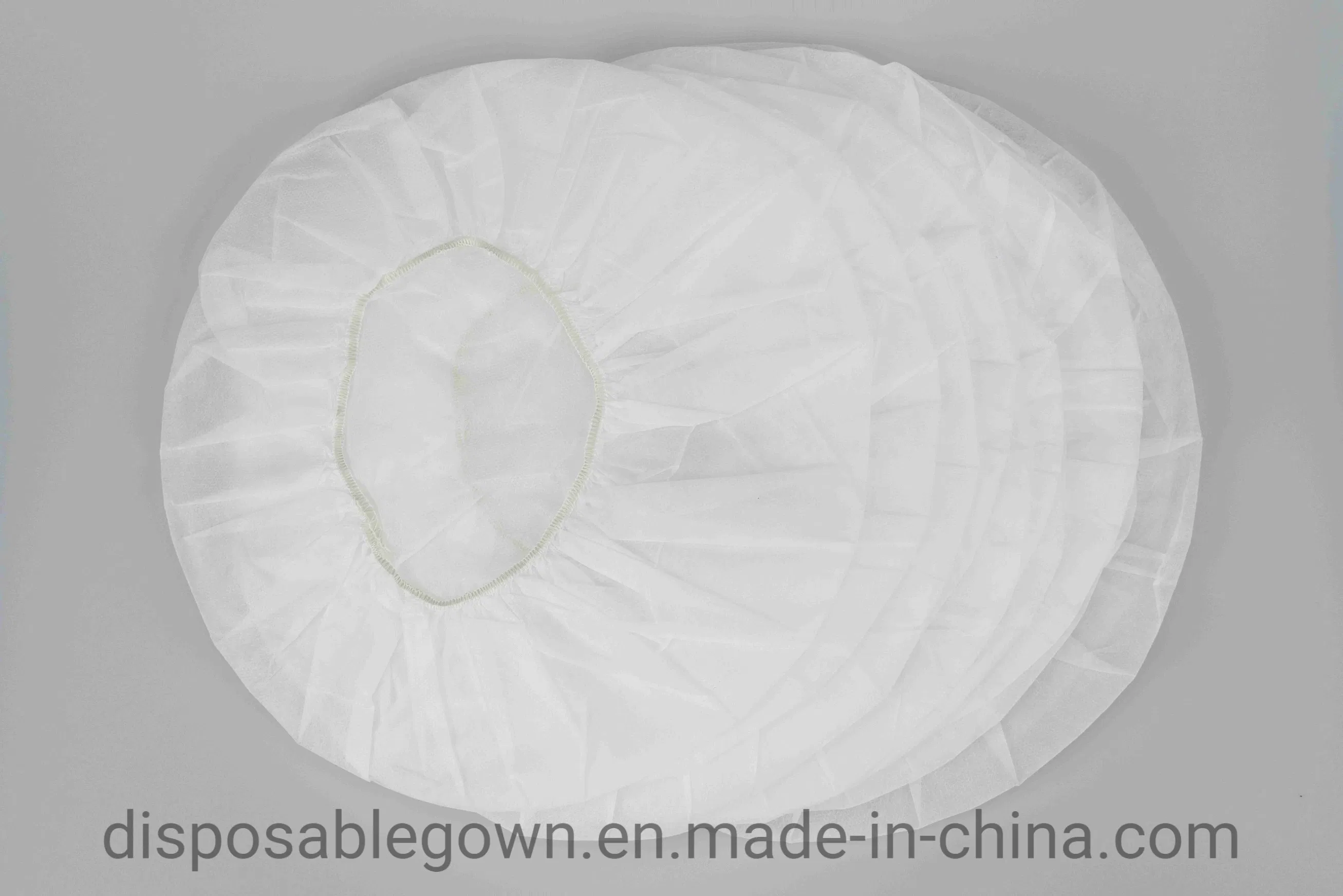 Disposable Use PP Nonwoven Protective Bouffant Cap with Single Elastic for Factory/Food Industry