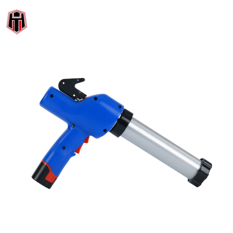Blue High-Power Caulk Gun with Included Batteries for Sealing