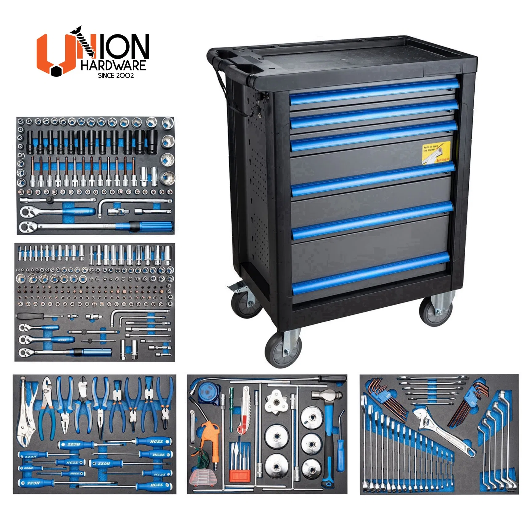 Профессиональный инструментальный шкаф на колесах с ящиками