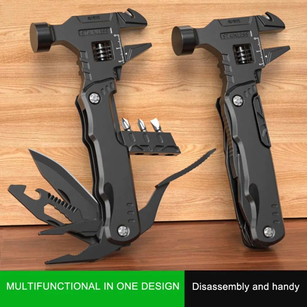 Top Stainless Steel Multifunction Pliers Camping Survival Multitool Wrench Hammer