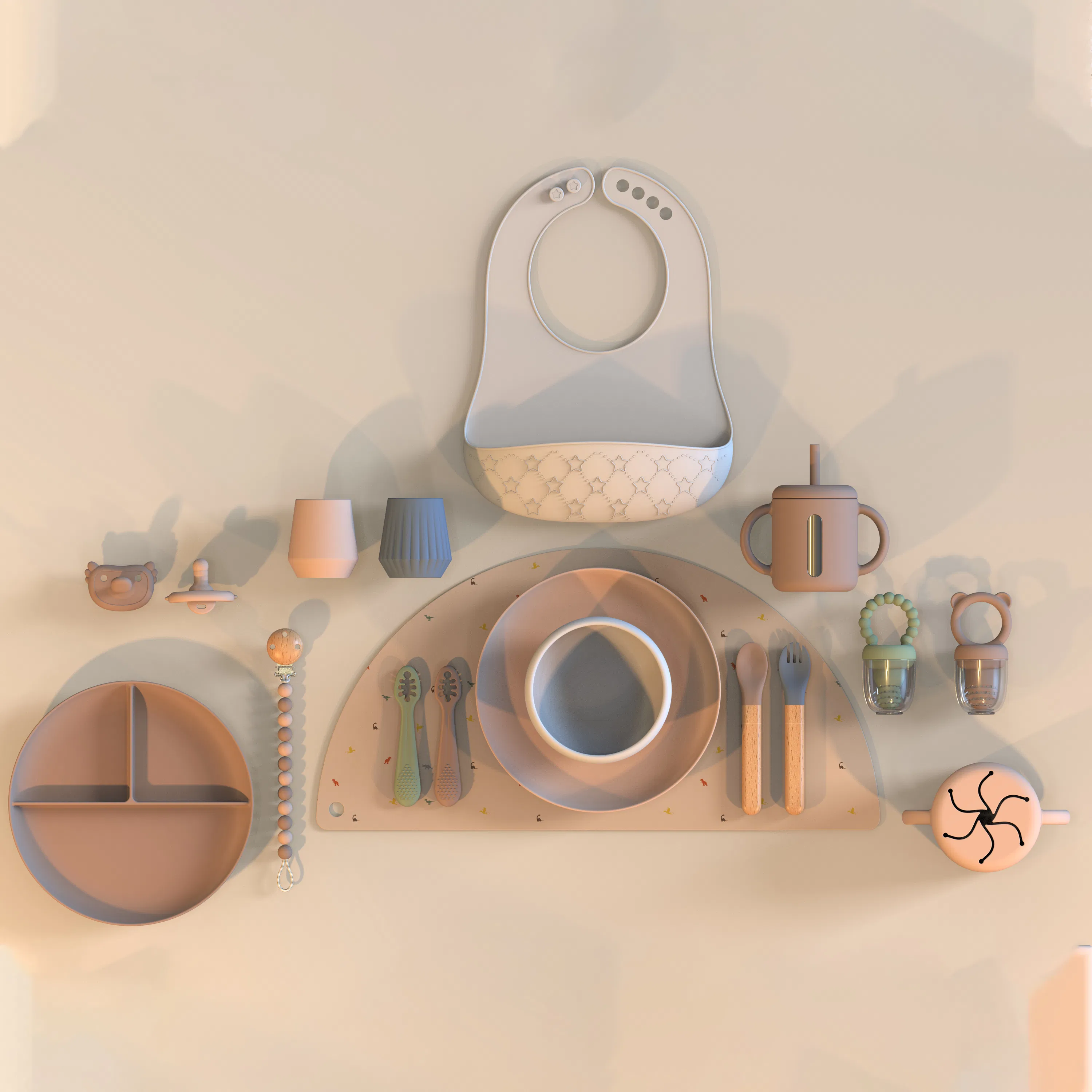 Versatile Silicone Dinnerware Set for Customizable Baby Feeding Fun