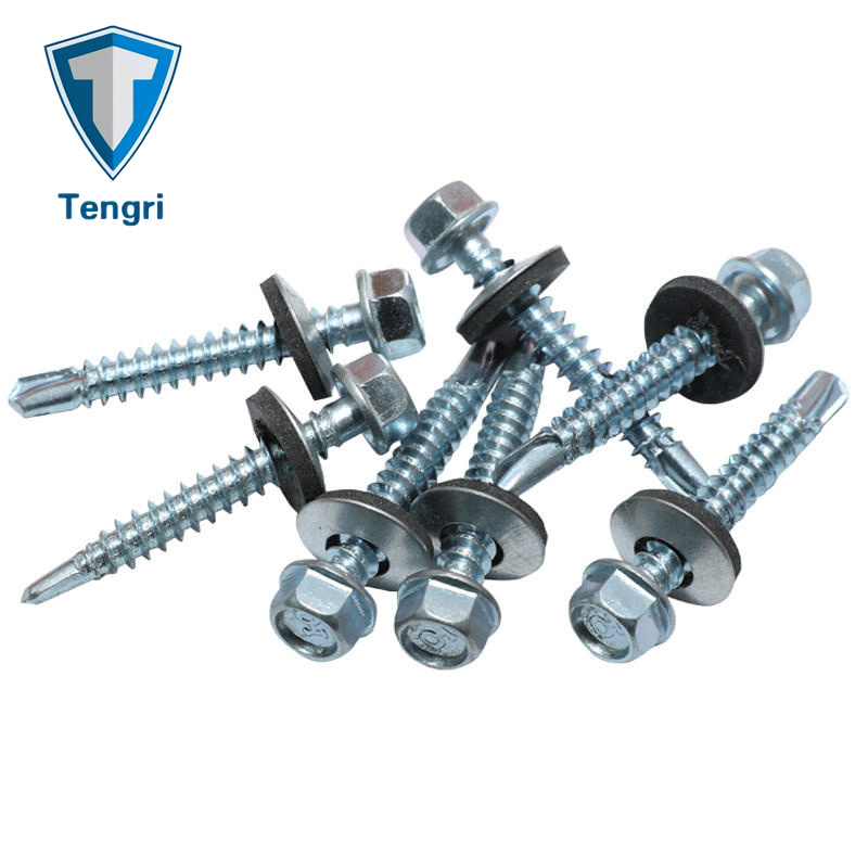Zinc Plated Hexagon Metal Roofing Screws for Wood Roofng From Tengri