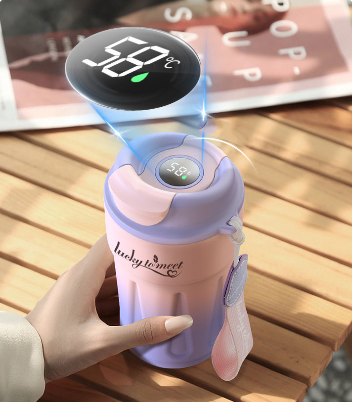 Wholesale 2024 Custom Gradient Color Stainless Steel Car Coffee Cup New Design Water Bottles