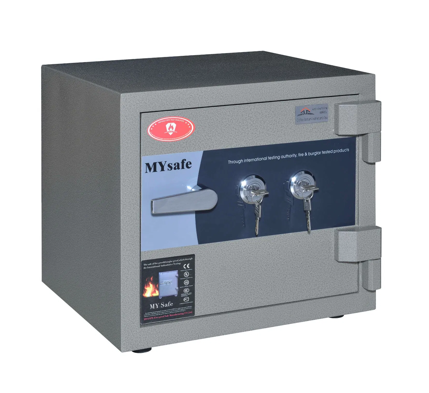 High-Security Fireproof Metal Safe with Digital Lock & Fingerprint