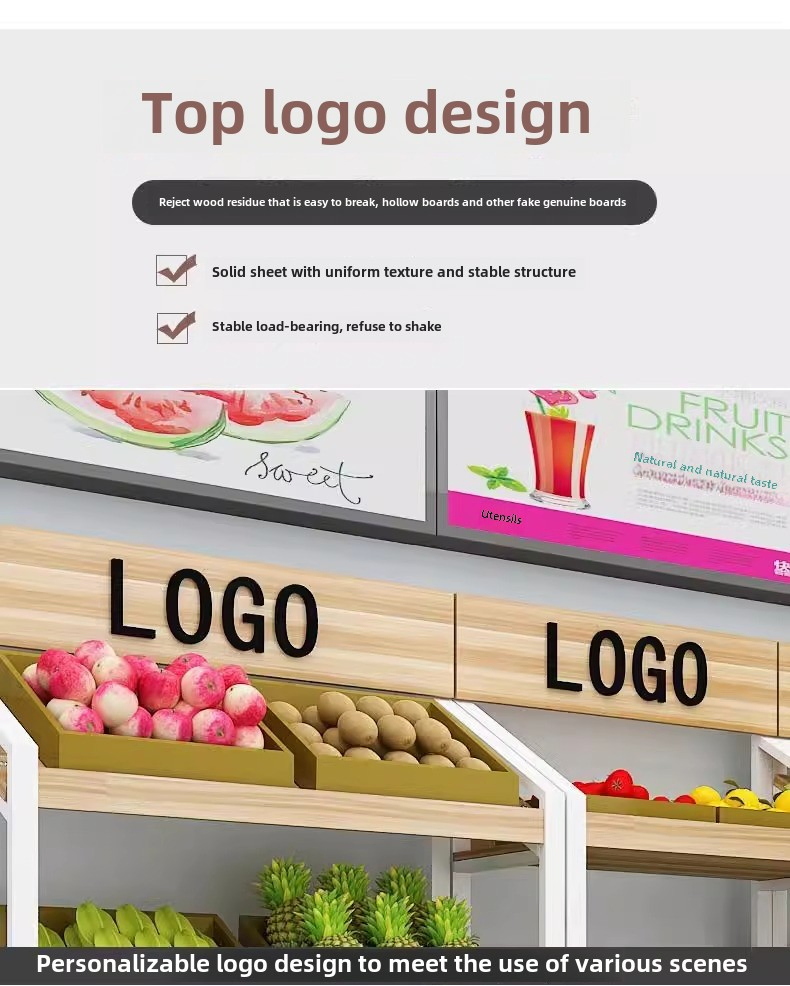 High Quality Steel and Wood Display Rack Supermarket Retail Store Display Rack