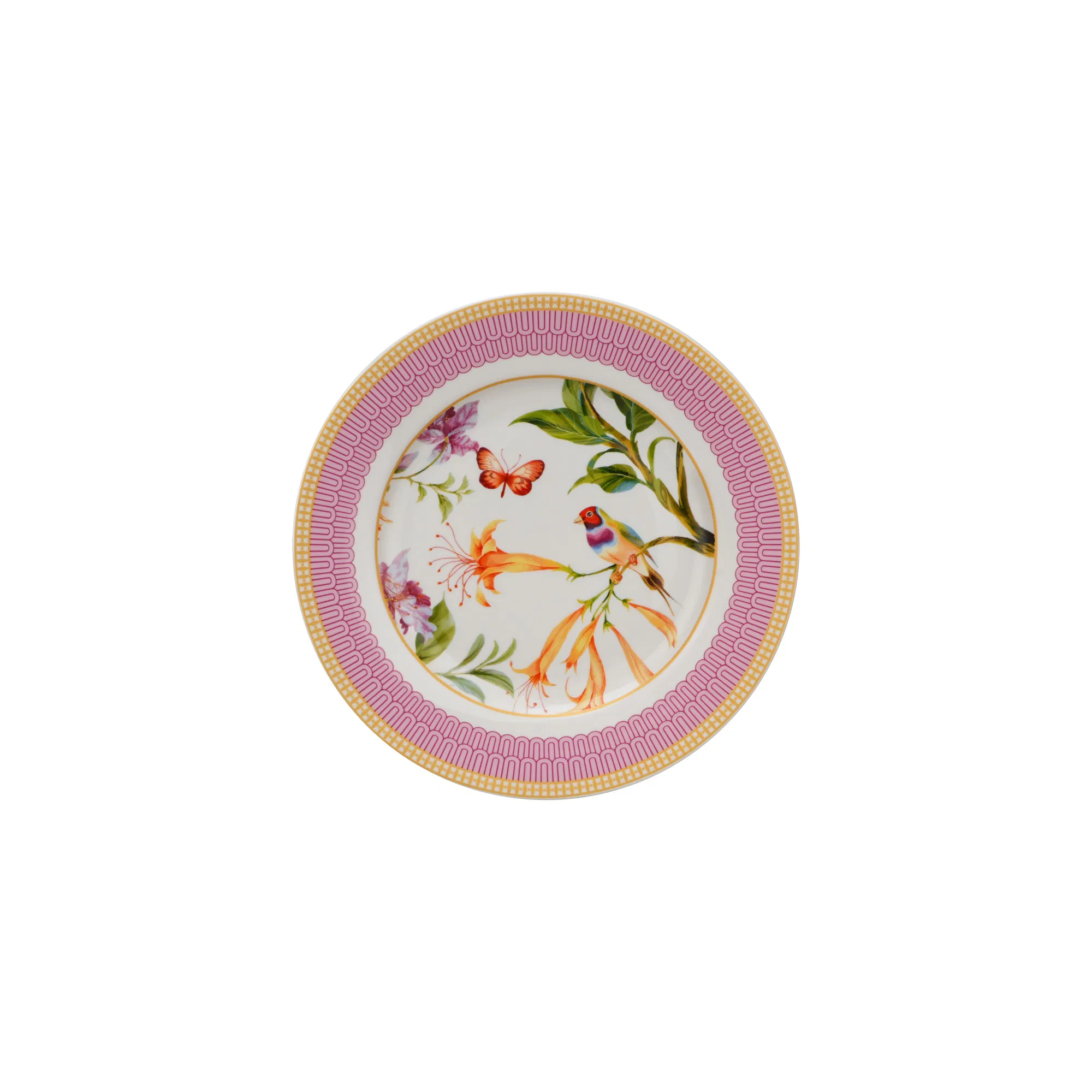 Pink Floral 6 Inch New Bone China Dishes Ceramic Dinner Plate Set