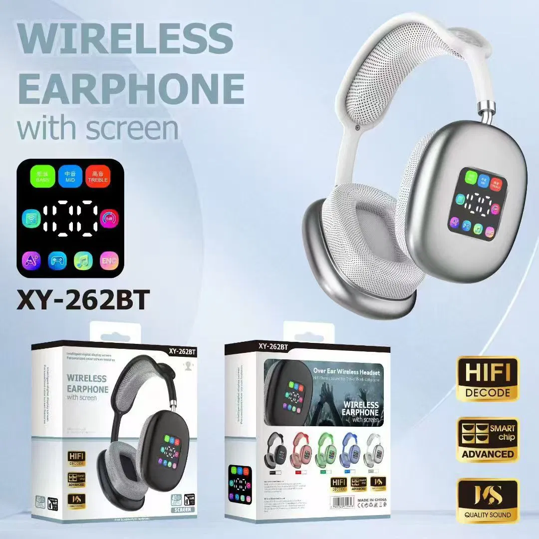 Dynamic Akz Max300 Wireless Over-Ear RGB Digital Display Private Mold New Headset Earbuds