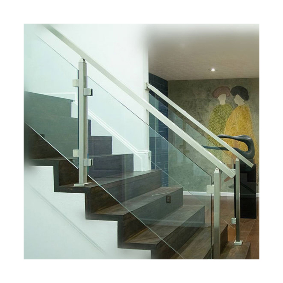 Stainless Steel Post Glass Railing Handrail Fittings Accessories International Style Stainless Steel Post Glass Railing