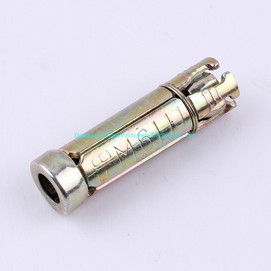 Shield Anchor 4-Segments Type Four Anchor Expansion Bolt Concrete Screw Yellow Zinc Plated